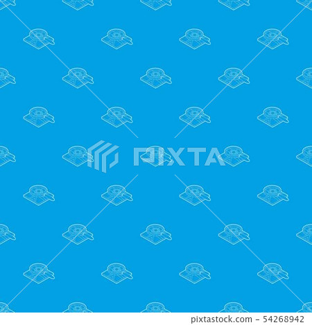 Magnifying glass over map pattern vector seamless blue Magnifying glass over map pattern vector seamless blue 54268942