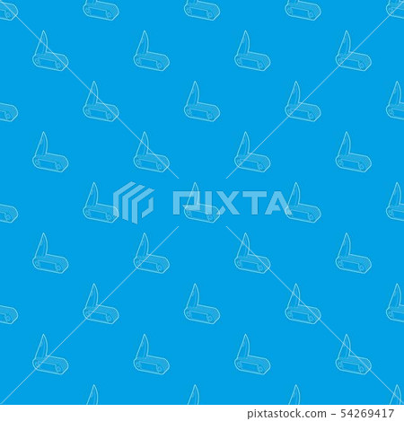 Penknife pattern vector seamless blue 54269417