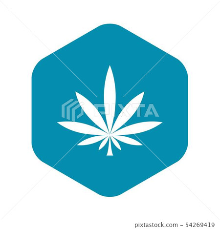Cannabis leaf icon, simple style 54269419