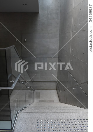 Building stairs Braille block Building stairs Braille block 54269987