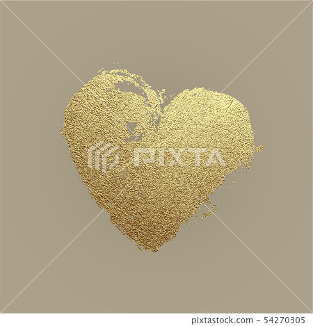 Heart gold glitter vector. Valentines day card - Stock Illustration ...