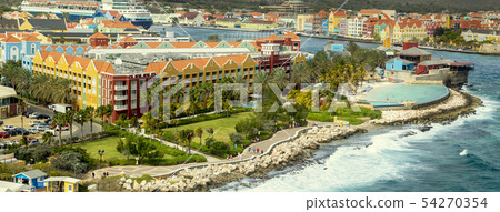 Aerial panorama of Willemstad on Curacao island Aerial panorama of Willemstad on Curacao island 54270354