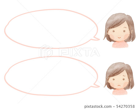 女孩氣球水彩插圖 女孩氣球水彩插圖 54270358
