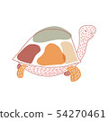 Vector illustration of a turtle in scandinavian. 54270461