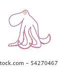 Illustration of cute octopus. 54270467