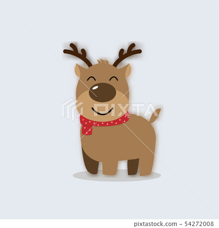 Cute raindeer cartoon vector. Greeting card for Cute raindeer cartoon vector. Greeting card for 54272008