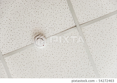 Fire alarm on a white ceiling 54272463