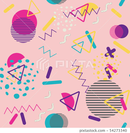 Colorful vintage geometric patterns 54273340