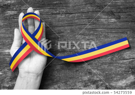 Red Yellow Blue Trisomy Awareness Month ribbon Red Yellow Blue Trisomy Awareness Month ribbon 54273559