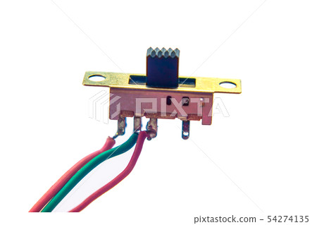switch on white background. electronic component switch on white background. electronic component 54274135