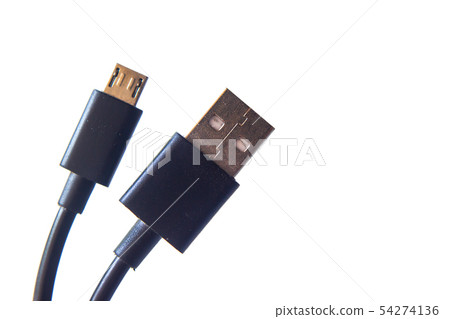 USB Cable on a white background USB Cable on a white background 54274136