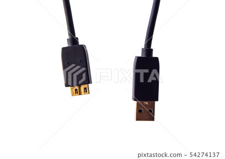 USB Cable on a white background USB Cable on a white background 54274137