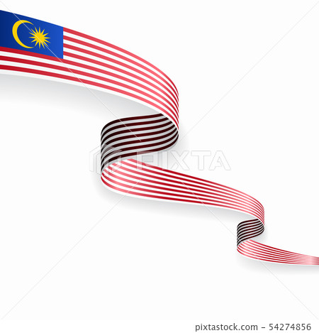 Malaysian Flag Wavy Abstract Background Vector Stock Illustration