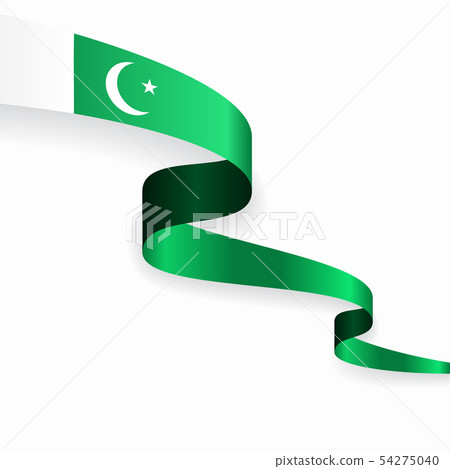 Pakistani flag wavy abstract background. Vector illustration. Pakistani flag wavy abstract background. Vector illustration. 54275040