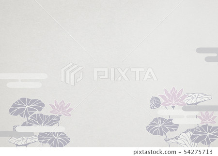 哀悼明信片 - 蓮花背景材料 - 日本紙 54275713