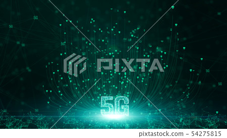 5G connectivity of digital data and conceptual 5G connectivity of digital data and conceptual 54275815