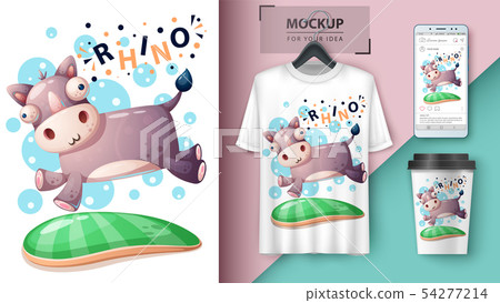 Jump rhino - mockup for your idea. 54277214