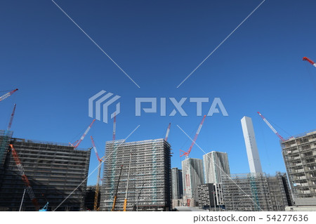Tokyo Olympic athletes village under construction 54277636