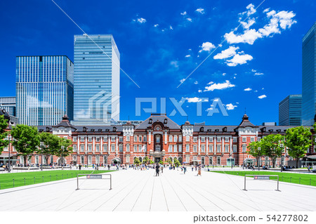 Tokyo Station Marunouchi mouth Station front view Tokyo Station Marunouchi mouth Station front view 54277802
