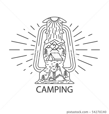 Rustic camping lantern 54278140