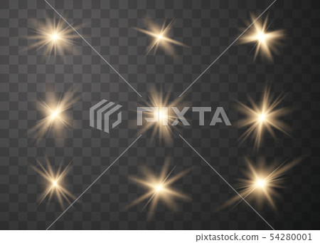 Gold Glowing lights effect. - Stock Illustration [54280001] - PIXTA