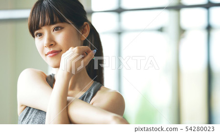 Women stretching Women stretching 54280023