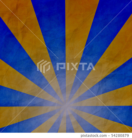 Yellow rays on blue background - Stock Illustration [54280879] - PIXTA