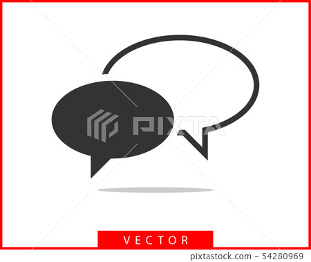 Talk bubble speech icon. Blank empty bubbles - Stock Illustration ...