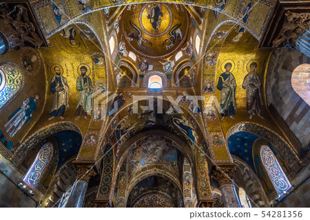 Interior of La Martorana church in Palermo Interior of La Martorana church in Palermo 54281356