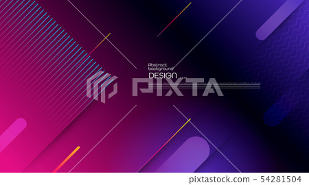 Abstract dynamic motion of geometric shape, 54281504