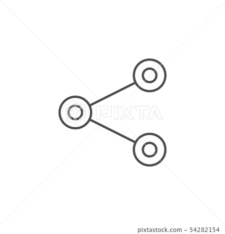 Share Line Icon - Stock Illustration [54282154] - PIXTA