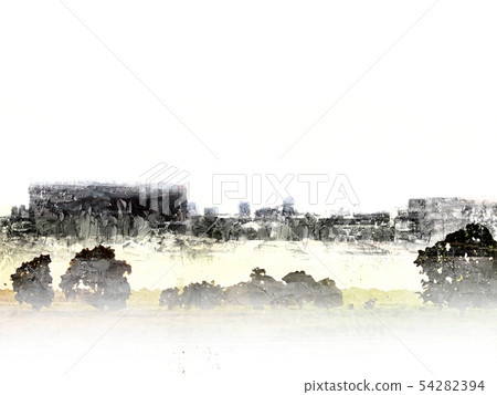 colorful building in the city on watercolor paint. 54282394