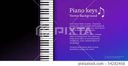 Design template with top view Piano keys Design template with top view Piano keys 54282408