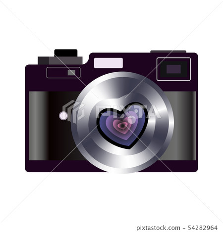 Retro camera valentines heart vector Retro camera valentines heart vector 54282964