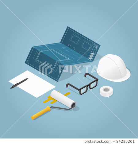 Isometric House Construction Illustration Isometric House Construction Illustration 54283201