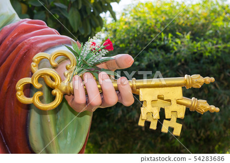 saint peter hand holding the keys of heaven 54283686