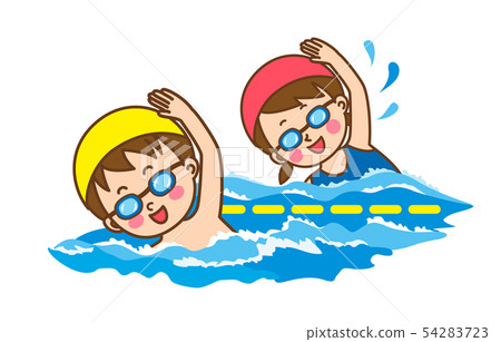 Swimming - Stock Illustration [54283723] - PIXTA