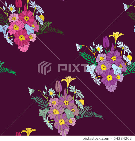 Beautiful bouquet of flowers embroidery design Beautiful bouquet of flowers embroidery design 54284202