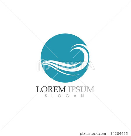 Water Wave symbol and icon Logo Template Water Wave symbol and icon Logo Template 54284435
