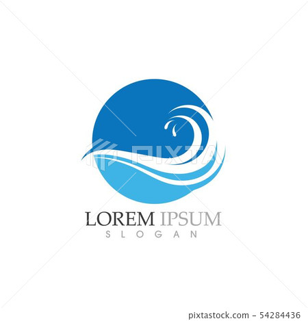 Water Wave symbol and icon Logo Template Water Wave symbol and icon Logo Template 54284436
