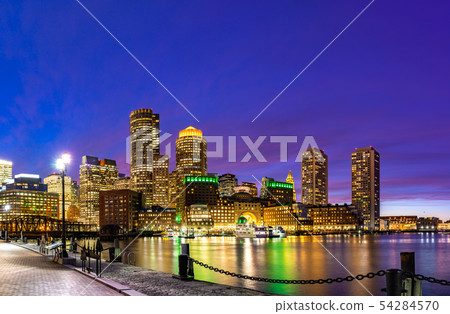 Boston Downtown skylines Bay 54284570