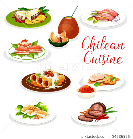 Chilean meat pies empanada, baked fish and pasta Chilean meat pies empanada, baked fish and pasta 54286556