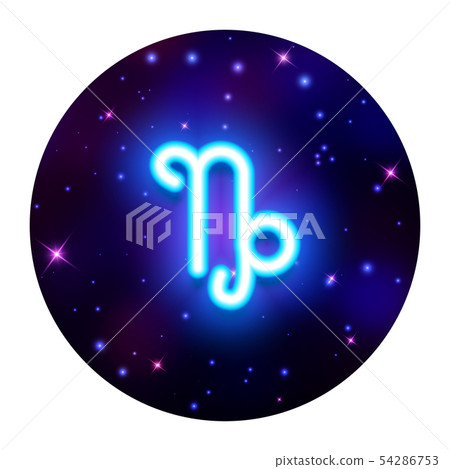 Capricorn zodiac sign, horoscope symbol, vector 54286753