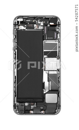 Disassembled mobile phone close-up 54287571