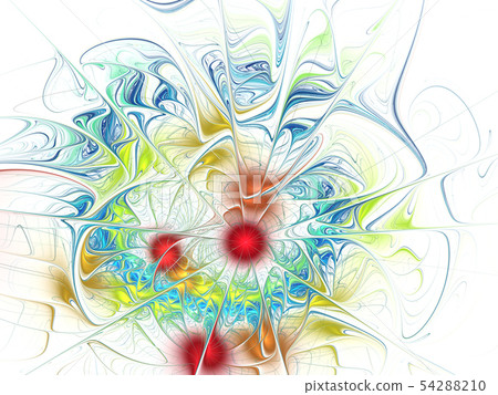 Fractal illustration of bright background with 54288210
