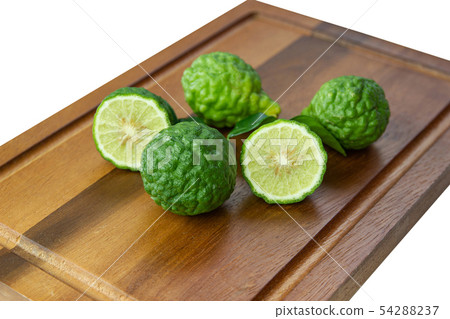 fresh fruits bergamot with cut in half on wood 54288237