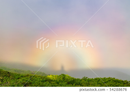 Hachimantai Akita Komagatake Brocken phenomenon in early summer Hachimantai Akita Komagatake Brocken phenomenon in early summer 54288676