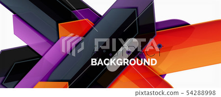 Color lines, modern geometric abstract background. Minimalistic design, creative concept, stripes Color lines, modern geometric abstract background. Minimalistic design, creative concept, stripes 54288998