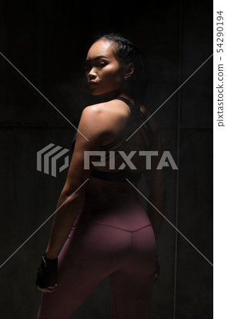 Fitness woman exercise boxing weight punch Fitness woman exercise boxing weight punch 54290194