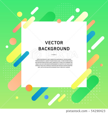 Vector background image with green background and various shapes 54290423